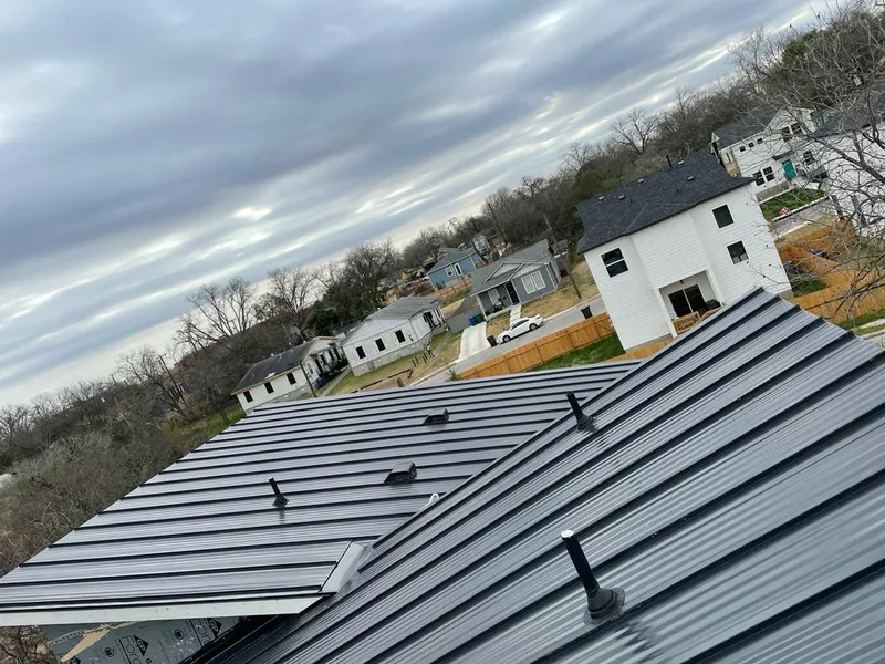 Standing seam metal roof panels with vents for Skylight Repair in Belleview